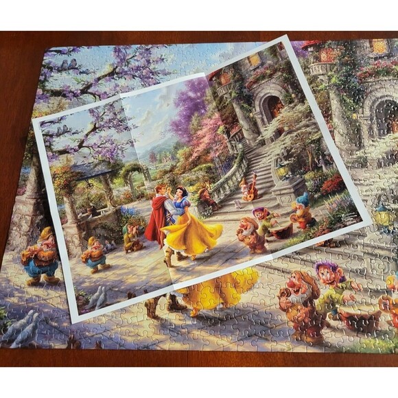 Thomas Kinkade Disney Snow White Dancing in the Sunlight 750 Piece Jigsaw Puzzle - Picture 6 of 7